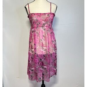 CASTAWAYS by Cramer Sz‎ S Sheer Flowy Dress Floral Tropical Vacay Beach Wear